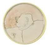 Robert Hodgins, Untitled, painted and glazed ceramic plate