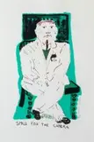 Robert Hodgins, Smile for the Camera, colour lithograph