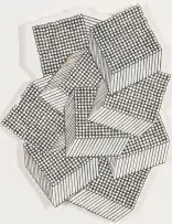 Zander Blom, Geometric Collage, ink on paper