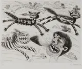 Norman Catherine, Low Flying, etching