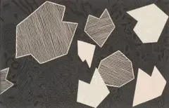 Richard Penn, Field of View Lii, collaged screenprint in colour