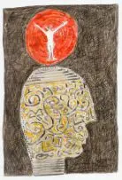 Colbert Mashile, The Student, mixed media