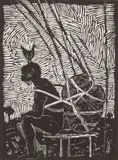 Colbert Mashile, Ambition, linocut