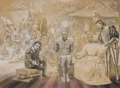 Cyril Coetzee, Tears of Camóes II: Adamastor, crayon and pastel on card
