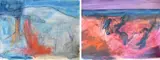 Fred Schimmel, Abstract, two, mixed media on Fabriano 50% cotton paper