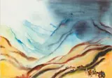 Richard Cheales, Basotho Riders, watercolour