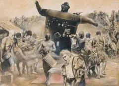 Cyril Coetzee, Tears of Camóes: Masanga, crayon and pastel on card
