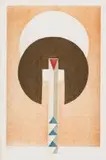 Hannes Harrs, Abstract Composition, colour lithograph