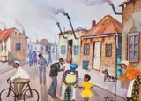 Phaswane David Mogano, Twinty Ave, Alex T.ship, watercolour