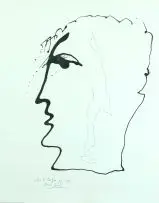 Christo Coetzee, Head Series, enamel and pencil on paper