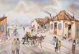 Phaswane David Mogano, The Early Pietersburg T.Ship: N.T.V.L, watercolour