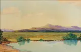 Mountain Landscape by Walter Battiss, watercolour, sold Jul 2016