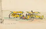 Wonderboom Air School by Walter Battiss, watercolour and pen, sold Jul 2016