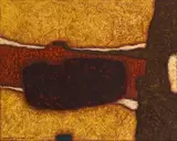 Kenneth Bakker, Abstract Composition, oil on board