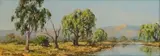 Otto Klar, Willows by a River, oil on board