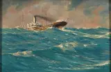 George William Pilkington, Ship in a Stormy Sea