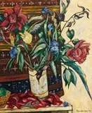 Eugene Labuschagne, Still Life with Flowers, oil on board