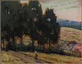 Sydney Carter, Native Huts, near Duiwelskloof, gouache
