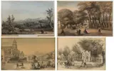 Thomas Bowler, From Wynberg Hill, False Bay in the Distance; The Government House; The Lutheran Church, Strand Street; and a print of Klein Constantia, lithographs, three; and one photolithograph