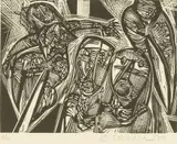 Cecil Skotnes, Heads, linocut