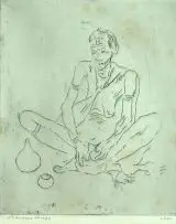 François Krige, A Bushman Woman, engraving