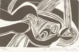 Untitled (Reclining Female Figure) by Cecil Skotnes, woodcut, offered Apr 2016