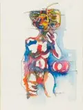 Victoria's David by Nathaniel Ntwayakgosi Mokgosi, pen and watercolour, sold Apr 2016