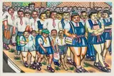 Thomas Motswai, Holiday Past back to School at the Township, pastel