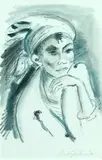 Iris Ampenberger, Portrait of a Girl in a Headscarf