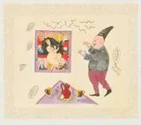 Margaret Vorster, Picture at an Exhibition, hand coloured lithograph
