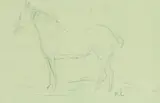 Maggie Laubser, Horse, pencil on paper