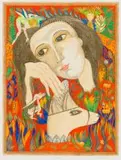 Margaret Vorster, The Dreaming, hand coloured etching