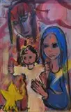The Holy Family by Frans Claerhout, acrylic on cardboard, sold Apr 2016