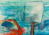 Fred Schimmel, Abstract No. 533, mixed media on paper