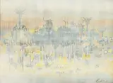 Wildebeest by Gordon Vorster, watercolour, sold Apr 2016