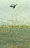 Stanley Pinker, At the Beach, oil, wash and sand on paper