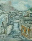 Alexander Rose-Innes, Bo-Kaap, pastel and pencil on card