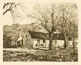 Tinus de Jongh, Wemmershoek Cape, etching