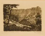 Tinus de Jongh, Mont aux Sources, Natal, etching