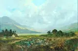 Gabriel de Jongh, A Cape Landscape with Rain Clouds Approaching