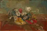 Frans Oerder, Still Life of Flowers in a Vase, oil on board