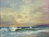 Seascape by Errol Boyley, oil on board, offered Apr 2016