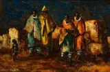 Basotho Family by Otto Klar, oil on board, offered Apr 2016