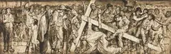 Scene from The Stations of The Cross by Sir Frank Brangwyn, etching, sold Apr 2016