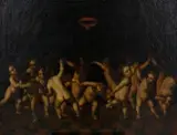 Continental School, 18th Century, Putti Dancing, oil on canvas