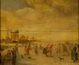 Dutch School, 20th Century, An 18th century Ice Skating Scene, oil on panel