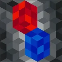 Victor Vasarely, Composition Cinétique, colour screenprint