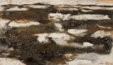 Christine von Huetz-Davisson, Abstract Landscape, oil and plaster on board
