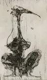Christine von Huetz-Davisson, Bird-like Figure, aquatint