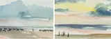 Sri Lanka; Maspalomas, two by Christine von Huetz-Davisson, watercolour, offered Nov 2016